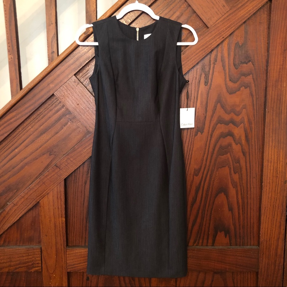 Calvin Klein charcoal blue dress